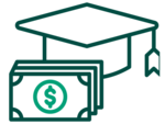 Graduate cap and money