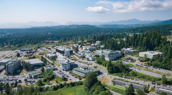 Aerial view of the Nanaimo campus