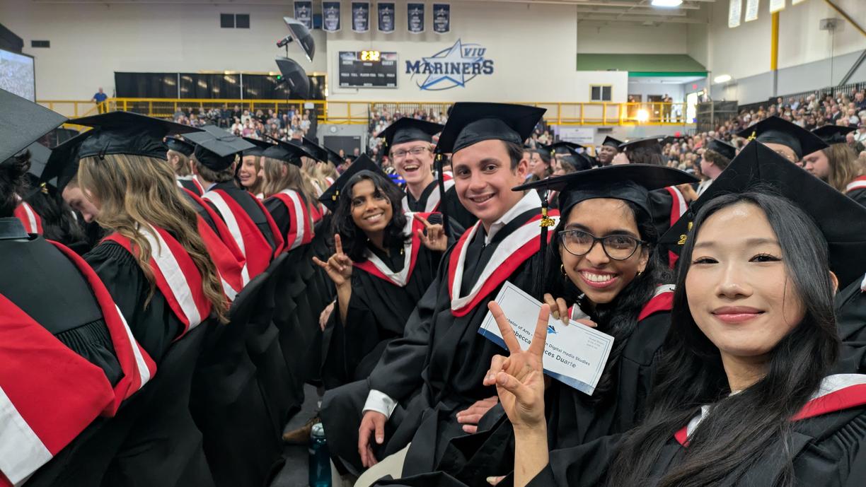 Rebecca-Duarte-graduating-with-her-friends