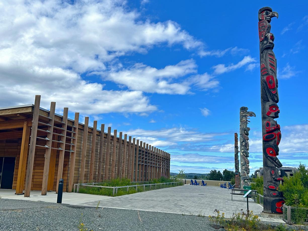 Totems with Shq'apthut in the background